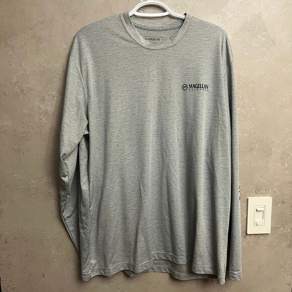 Magellan Outdoors Adventure Gear 2XL Long Sleeve Tee Gray Performance Shirt - Picture 4 of 11